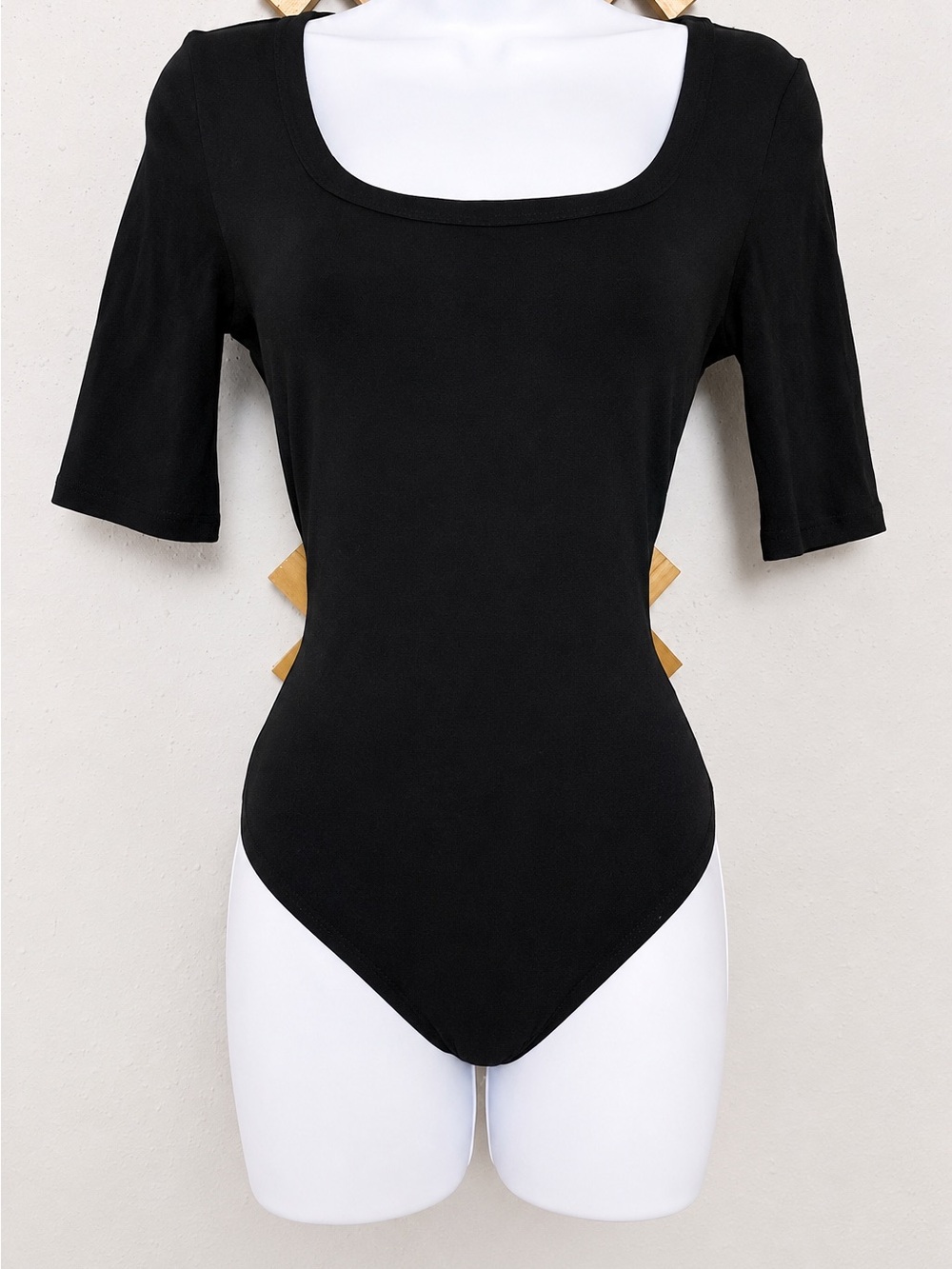 3 pack Scoop Neck Short Sleeve Bodysuits - Black/Brown/White